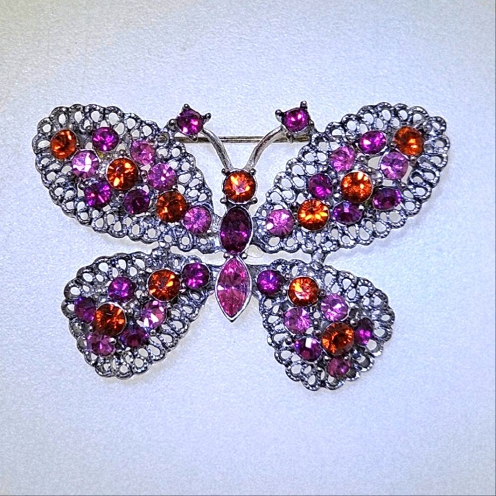 Beautiful butterfly brooch lapel pin 2 in
